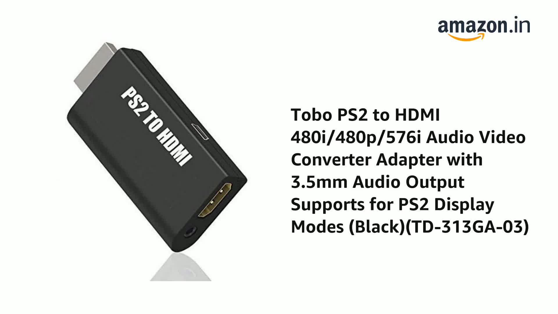 Buy Tobo PS2 to HDMI 480i/480p/576i Audio Video Converter Adapter